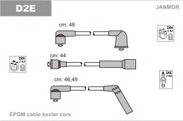 JANMOR D2E Ignition Cable Kit